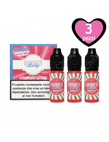 Strawberry Cust Dinner Lady 3 x 10 ml