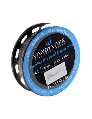 Superfine MTL Fused Clapton Wire 30ga2+38ga KA1 Vandy Vape Filo Resistivo - 3m