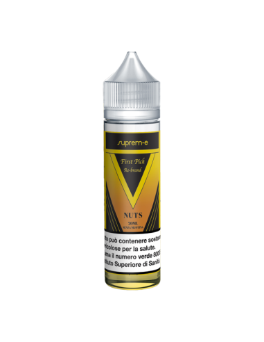 First Pick Re-Brand Nuts Suprem-e Liquido Shot Mix 20ml Tabacco Virginia Arachidi Caramello Salato