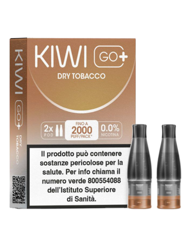 Dry Tobacco Kiwi GO+ Pod Precaricate Kiwi Vapor 2ml