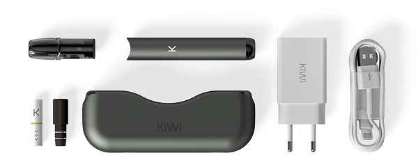 KIWI Starter Kit, Electronic Cigarette with Pod System, 400 mAh, Power Bank  1450 mAh, 1.8 ml, Iron Gate, No Nicotine, No E-Liquid : : Health &  Personal Care