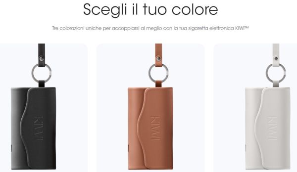 D@ndy Custodia Astuccio Svapo Sigaretta Elettronica Kiwi con PowerBank  Large Universale In Neoprene Morbida Protettiva Made In Italy (Colore Mare
