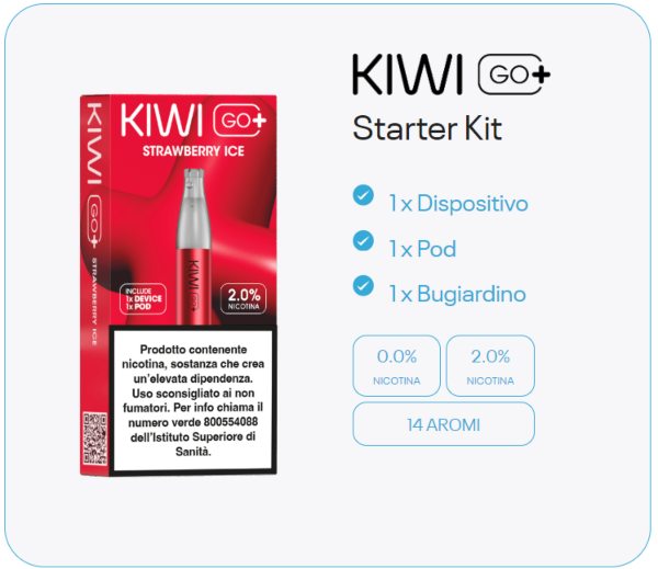 kiwi go+ starter kit contenuto della confezione