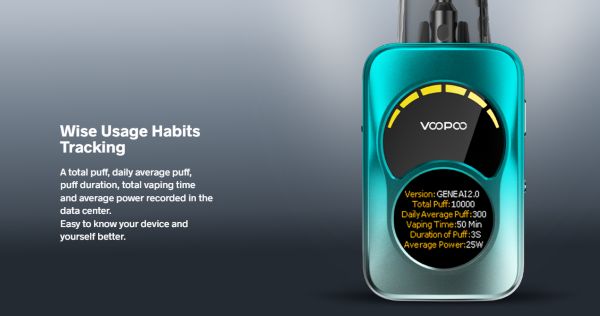 argus a voopoo sigaretta elettronica con contatore puff