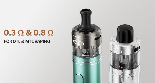 doric 60 pro voopoo sigaretta elettronica con coil 0.3 e 0.8 ohm