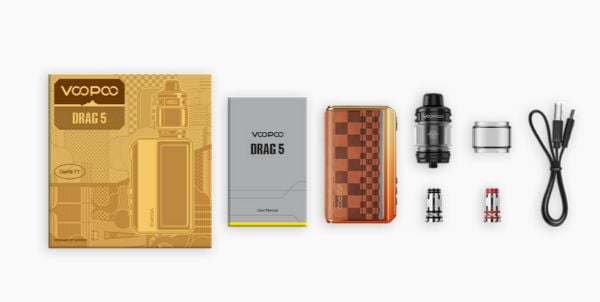 drag 5 voopoo kit contenuto della confezione